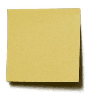 Yellow Post It Noteon Desk PNG image with transparent background
