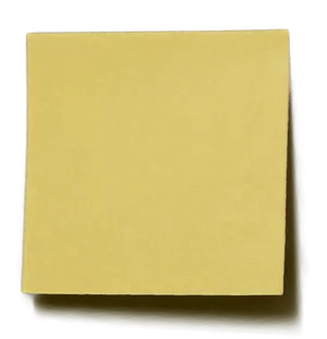 Yellow Post It Noteon Desk PNG Image