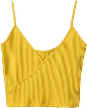 Crop Top Png - Yellow Crop Tank Top, Transparent Png PNG image with transparent background