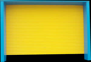 Yellow Roller Shutter Door PNG image with transparent background