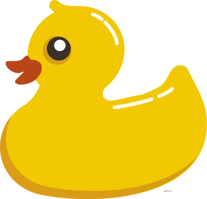 Yellow Rubber Duck Illustration PNG Image