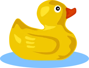 Yellow Rubber Duck Illustration PNG Image