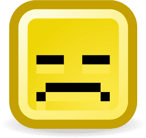 Sad Face - Pixelated Sad Face Emoji, HD Png Download PNG image with transparent background
