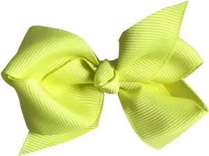 Yellow Satin Ribbon Bow PNG Image