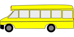 Yellow School Bus Graphic PNG Image