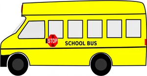 Yellow School Bus Graphic PNG Image