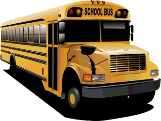 Yellow School Bus Illustration PNG Image