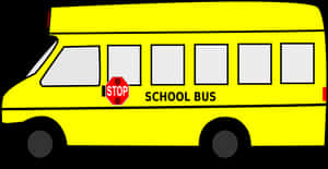 Yellow School Bus Illustration PNG with transparent background