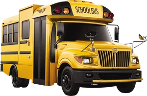 Yellow School Bus Isolated PNG Image