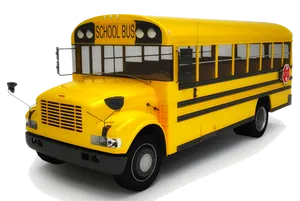 Yellow School Bus Isolated PNG Image