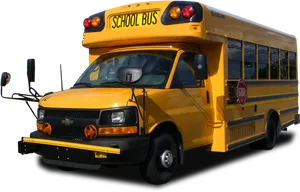 Yellow School Bus Side View PNG Image