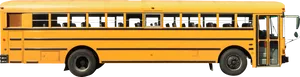 Yellow School Bus Side View PNG Image