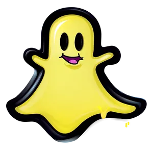 Yellow Snapchat Ghost Png Xst13 PNG Image