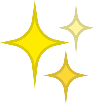 Yellow Sparkleson Black Background PNG Image