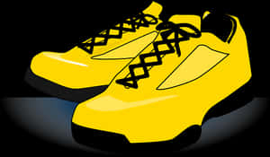 Yellow Sport Boots Illustration PNG image with transparent background