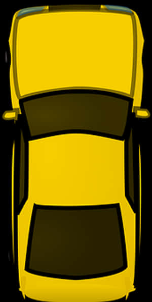 Yellow Sports Car Top View Illustration PNG image with transparent background