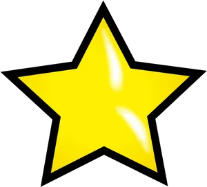 Yellow Star Illustration PNG Image