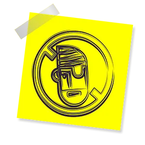 Yellow Stylized Head Icon PNG Image