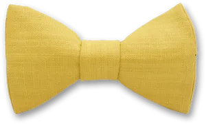 Yellow Textured Bow Tie PNG Image