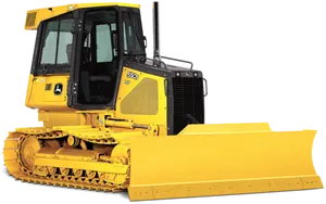 Yellow Track Bulldozer Isolated PNG Image