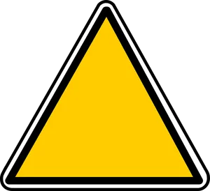 Yellow Triangle Sign Graphic PNG Image