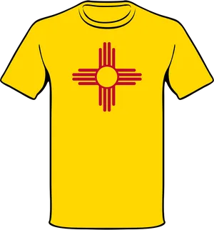 Yellow Tshirtwith Zia Symbol PNG Image