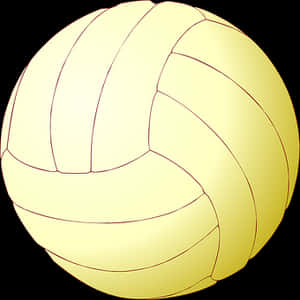 Yellow Volleyball Graphic PNG image with transparent background