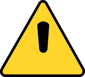 Yellow Warning Sign Exclamation Point PNG Image