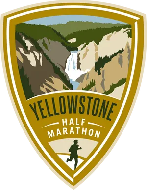 Yellowstone Half Marathon Emblem PNG Image