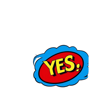Yes Comic Bubble PNG cai13 PNG image with transparent background