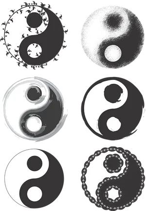 Yin Yang Variations PNG Image