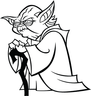 Sticker Mural Yoda - Yoda Cartoon, HD Png Download PNG image with transparent background