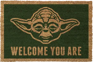 Yoda Welcome Mat Design PNG Image