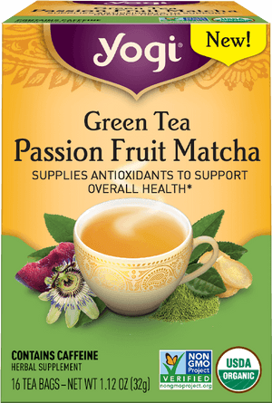 Yogi Passion Fruit Matcha, HD Png Download PNG with transparent background