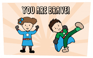 You Are Brave Kids Superheroes PNG with transparent background