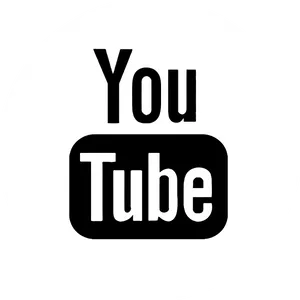 You Tube Blackand White Logo PNG Image