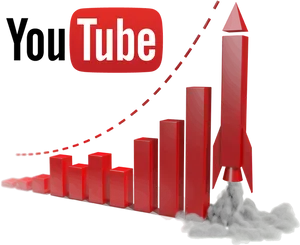 You Tube Growth Rocket Launch PNG Image