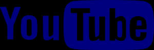 You Tube Logo Blue Background PNG with transparent background