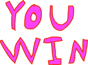 You Win Celebration Graphic PNG Image