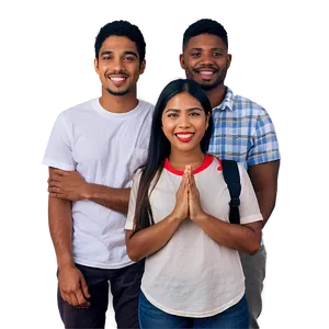 Young Adults Standing Together Png Mhn PNG Image