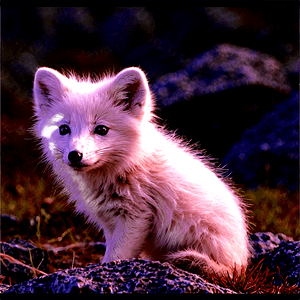 Young Arctic Fox Exploring PNG cki12 PNG
