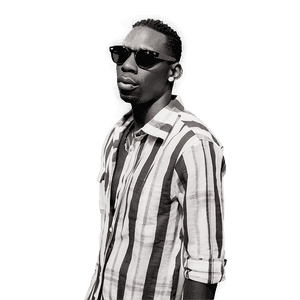 Young Dolph Black and White PNG 06122024 PNG with transparent background