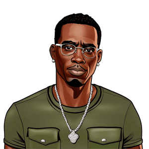 Young Dolph Cartoon Style PNG 06122024 PNG with transparent background