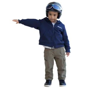 Young Pilot Costume Portrait PNG Image