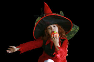 Young Witchwith Pumpkin PNG image with transparent background