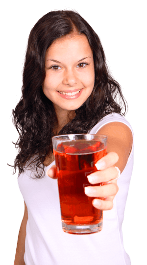 Young Woman Offering Drink PNG