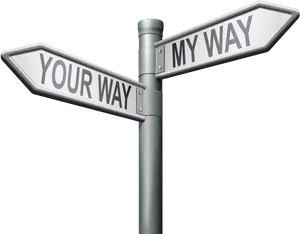 Your Way My Way Street Signs PNG Image