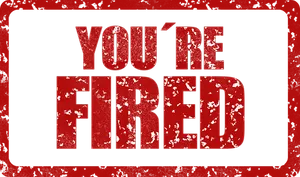 Youre Fired Red Text Black Background PNG Image