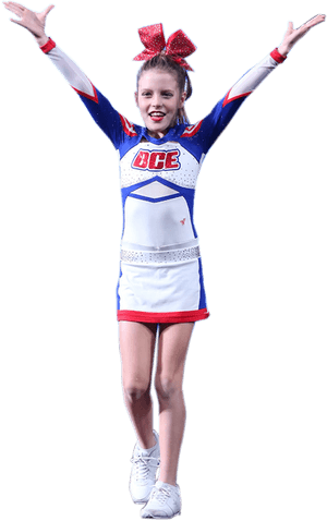 Youth Cheerleader Pose PNG image with transparent background