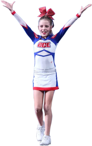 Youth Cheerleader Pose PNG Image